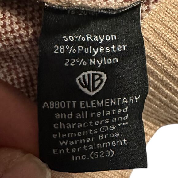 Men’s Large Grandpa Cardigan Long Sleeve Diamond Print Sweater Teacher Workwear - Picture 4 of 7